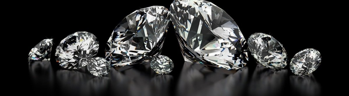 Diamonds on Black Background