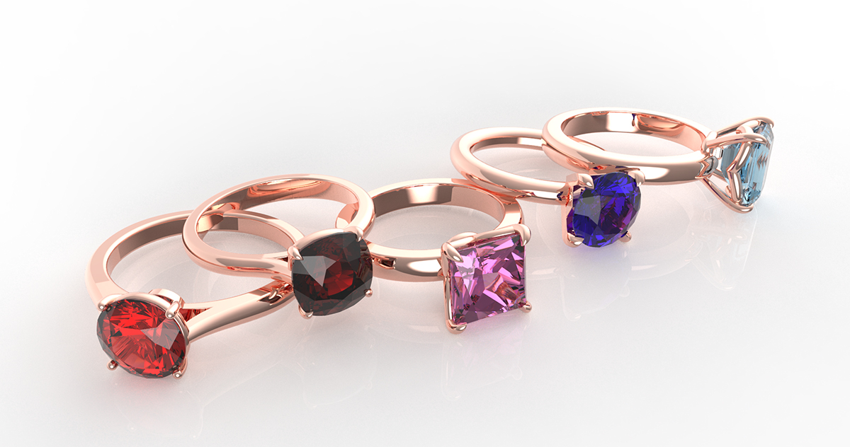 Rose gold stone clearance