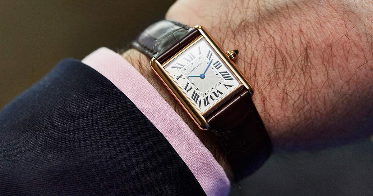 large cartier tank watch