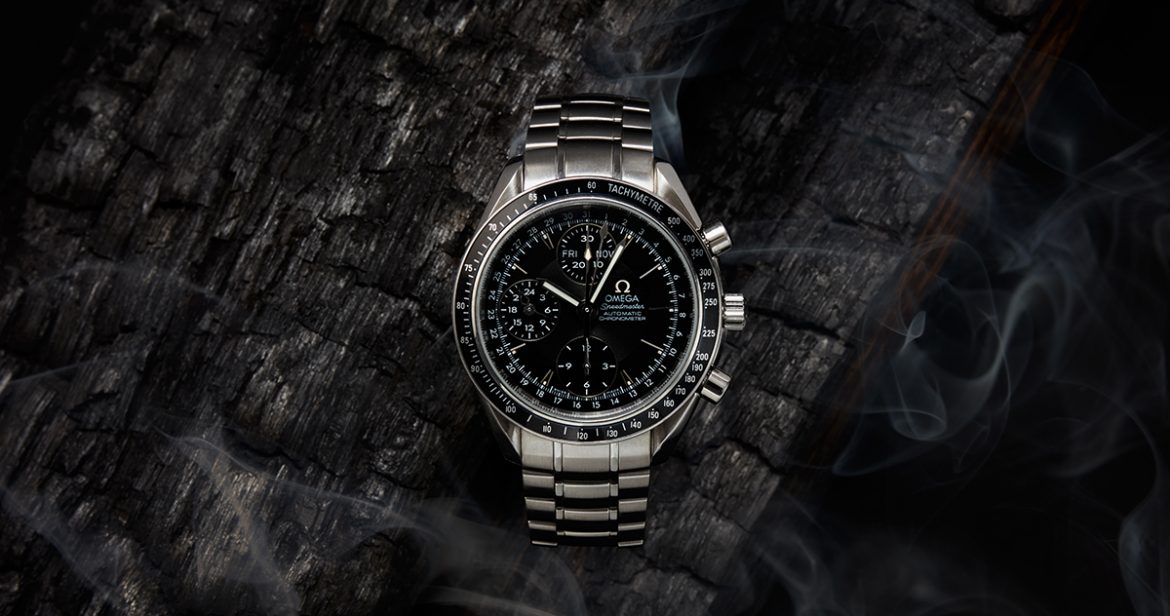 Omega Speedmaster with Black Dial and Bezel
