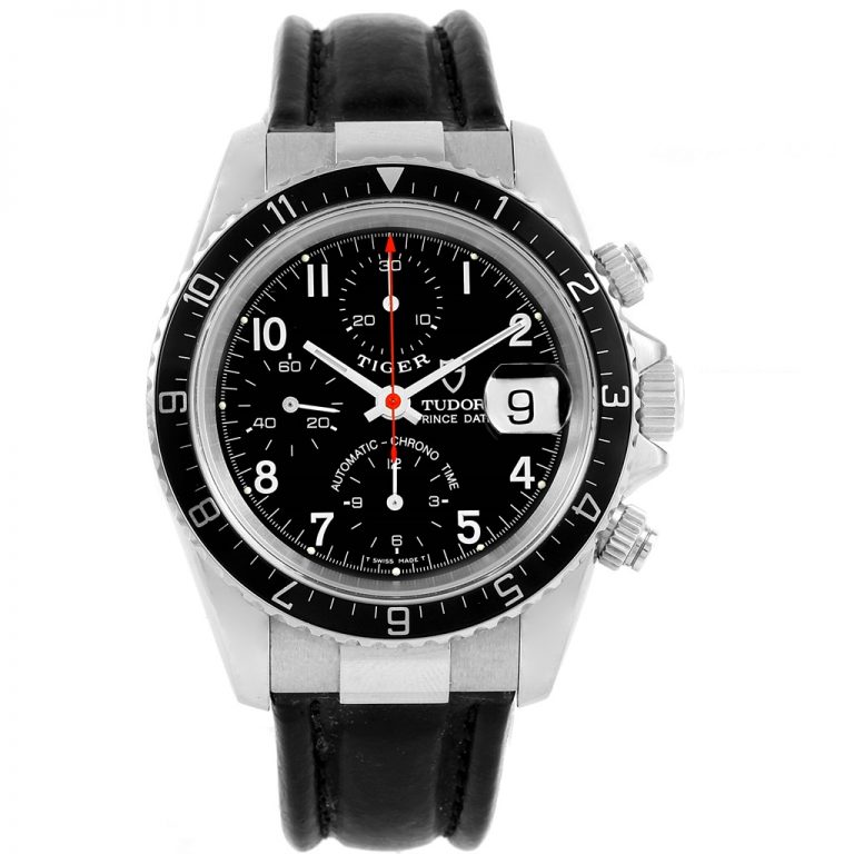 Tudor Tiger Woods 79260 Stainless Steel Black Dial Automatic 40mm Mens Watch