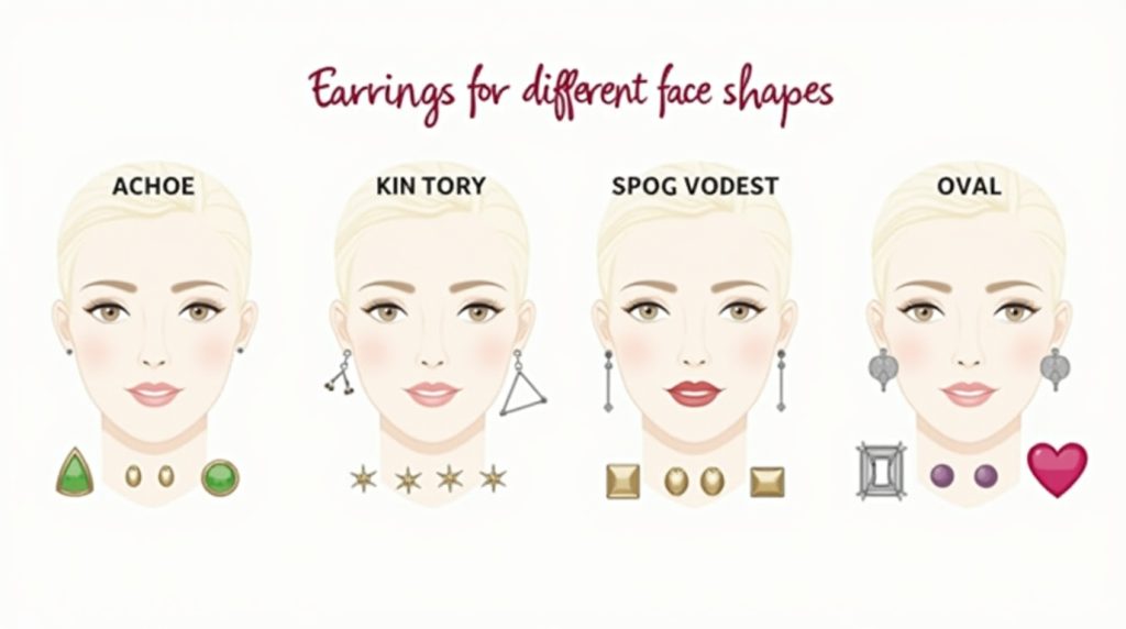 Earrings for face shapes