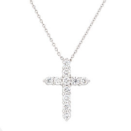 Roberto Coin 18K White Gold 0.45ct Diamond Cross Pendant Necklace
