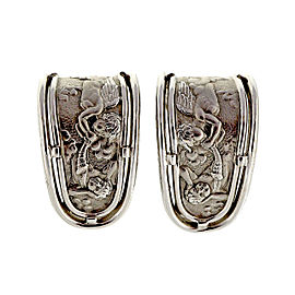 Carrera y Carrera Angel Motif 18K White Gold Clip Post Earrings