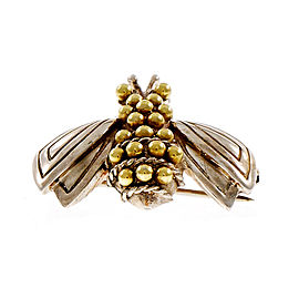 Yellow Gold Cultured Pearl Brooch