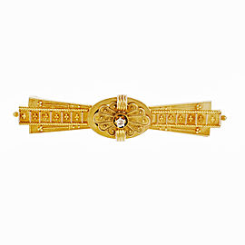 Antique Georgian 1800 Granulated Pin Rose Cut Diamonds 14k Yellow Gold