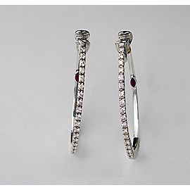 Roberto Coin 18k White Gold Hoop Earrings