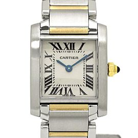 Cartier Tank Francaise W51007Q4 18K Yellow Gold and Stainless Steel Quartz 25mm Womens Watch