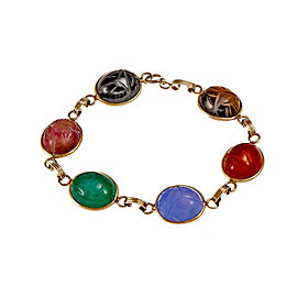 14K Yellow Gold Scarab Bracelet
