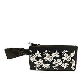 Valentino Beaded Satin Clutch Bag