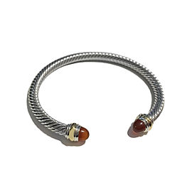 David Yurman Cable Classic Bracelet with Carnelian and 14K Gold, 5mm