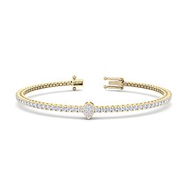 GLAM ® Tennis Bracelet in 18K Gold and 1.77ct White Diamonds