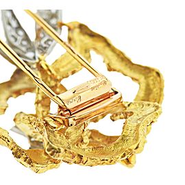 Cartier Paris Diamond Gold Platinum Brooch