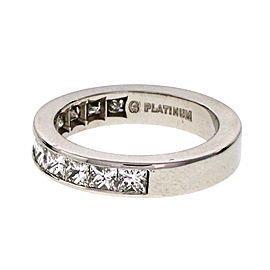 Byard F. Brogan Princess Cut Platinum Wedding Band Ring 1.00ct