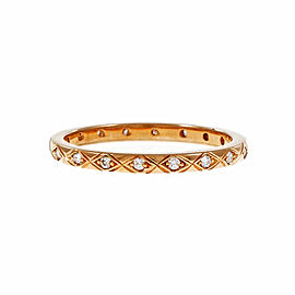 Peter Suchy 18K Rose Gold with 0.25ct. Diamond Eternity Band Ring Size 6.5