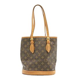 LOUIS VUITTON Monogram Bucket PM Shoulder Bag M42238