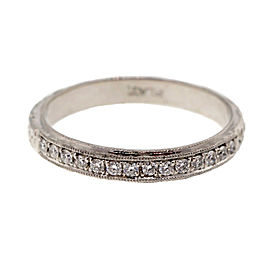 Platinum Diamond Band Ring Size 6
