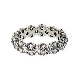 Peter Suchy 3 Row Diamond Common Prong Wedding Band Ring Platinum 2.75ct