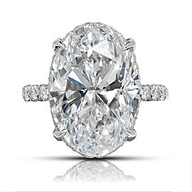 11 CARAT OVAL CUT D COLOR VVS2 CLARITY DIAMOND ENGAGEMENT RING PLATINUM GIA CERTIFIED 10 CT D VVS2 BY MIKE NEKTA