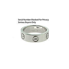 Cartier Love 18k White Gold Ring Size 5.25