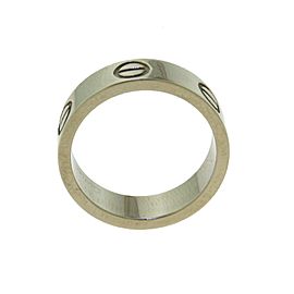 Cartier Love 18K White Gold Wedding Ring Size 5.25