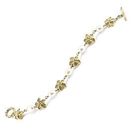 Tiffany & Co. 18K Yellow Gold Pearl Bracelet