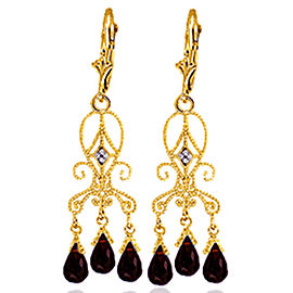 6.31 CTW 14K Solid Gold Sensation Garnet Earrings