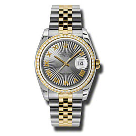 Rolex Datejust Steel and Yellow Gold Grey Sunbeam Dial 36mm Watch