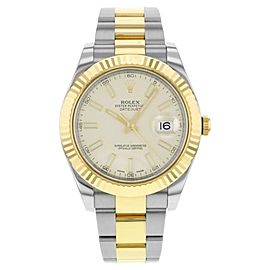 Rolex Datejust II Steel and Yellow Gold Ivory Dial 41mm Watch