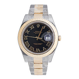 Rolex Datejust II Steel and Yellow Gold Black Dial 41mm Watch