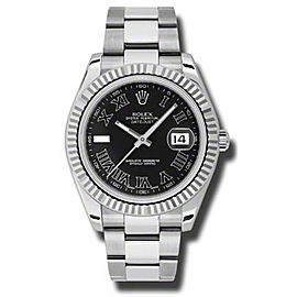 Rolex Datejust II Steel and White Gold Black Dial 41mm Watch