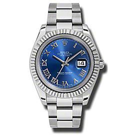 Rolex Datejust II Steel and White Gold Blue Dial 41mm Watch
