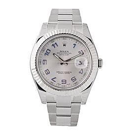 Rolex Datejust II 116334 Automatic Rhodium Dial Stainless Steel 41mm Men's Watch