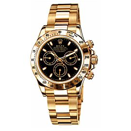 Rolex Daytona Yellow Gold Black Dial 40mm Watch