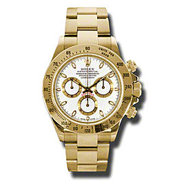 Rolex Daytona Yellow Gold White Dial 40mm Watch
