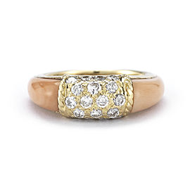 Van Cleef & Arpels Coral and Diamond 18K Gold Ring