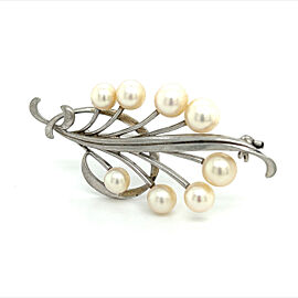 Mikimoto Estate Akoya Pearl Brooch Pin