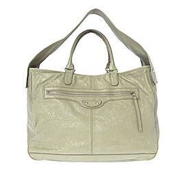 Balenciaga Motocross Classic Bridge Leather Travel Bag
