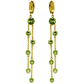 9.02 CTW 14K Solid Gold Chandelier Earrings Peridot