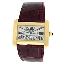 Cartier Divan 2602 Unisex Large 18K Rose Gold Quartz 38MM Watch