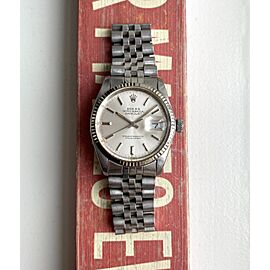 Vintage Rolex Datejust 80s 16014 Silver Dial Oyster Case Watch