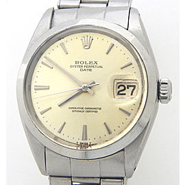 Mens Rolex Stainless Steel Date Silver 1500