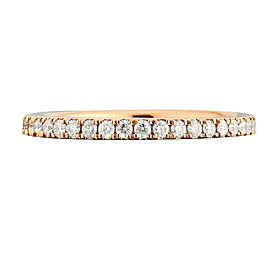 True 18K Rose Gold 0.43cts Genuine Diamond Pave Ladies Ring Size 6.5