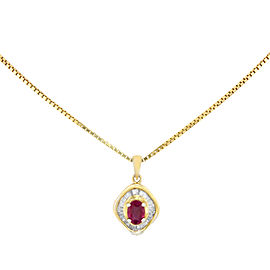 True 1.75 Cttw Rubies 0.50 Cttw Diamonds Yellow Gold Ladies Jewelry Set