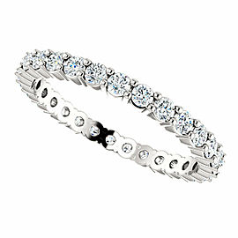 True 14K White 5/8 CTW Diamond Eternity Band Size 6.5