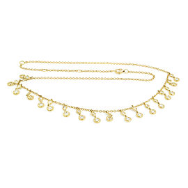 True 14K Yellow Gold Diamond Drop Necklace 0.93cts