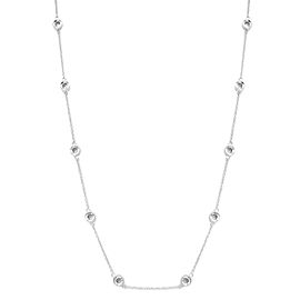 True 14K White Gold Diamonds 0.77cttw by the Yard Chain 18 Inch Necklace