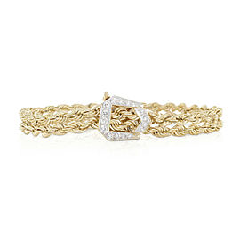 True Retro Woven Mesh Braided Diamond Bracelet With Diamond Buckle Accent