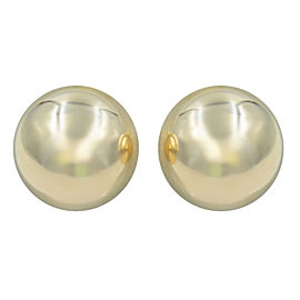 True 14K Yellow Gold Round Ball Bead Shape Stud Earrings