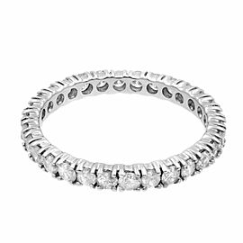 Rachel Koen 14K White Gold Diamond Eternity Ladies Wedding Band 1.25cttw